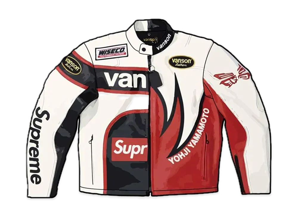 Supreme / Yohji Yamamoto Vanson Leathers Split Jacket "White"