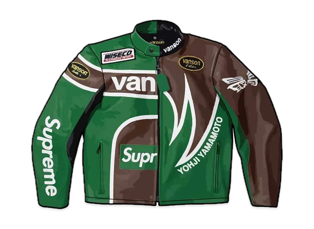 Supreme / Yohji Yamamoto Vanson Leathers Split Jacket "Green"