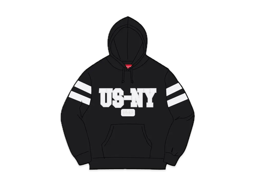 Supreme US-NY Hooded Sweatshirt "Black"