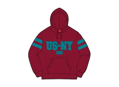 Supreme US-NY Hooded Sweatshirt "Cardinal"