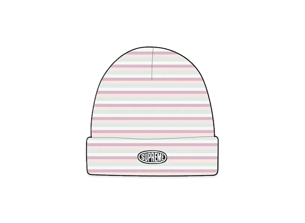 Supreme Multi Stripe Beanie "Purple"