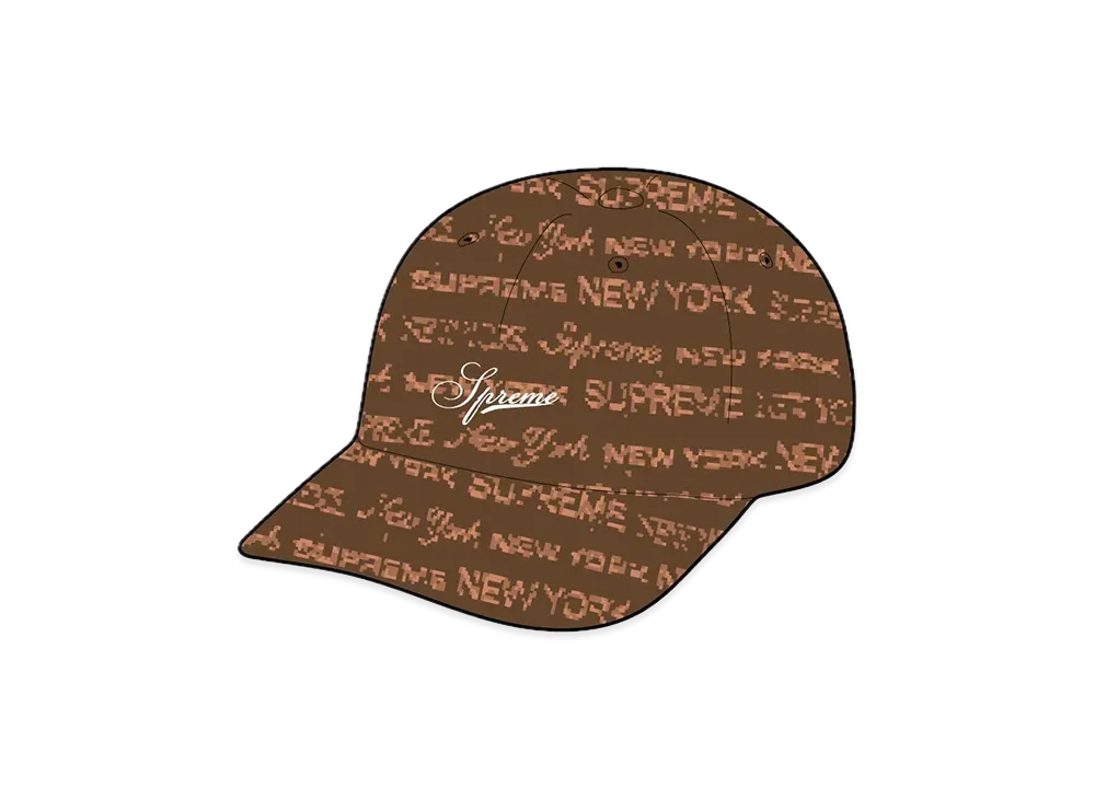 Supreme Multi Type Jacquard Denim 6-Panel "Brown"