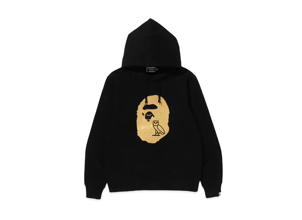 A BATHING APE x OVO Ape Head Pullover Hoodie "Black"