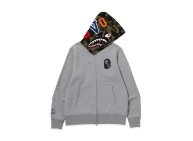 A BATHING APE x OVO Shark Full Zip Hoodie "Grey"