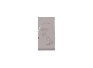 A BATHING APE x OVO Ape Head Money Clip "Silver"