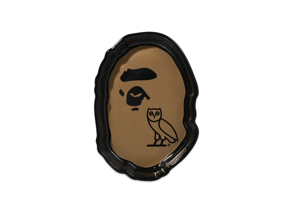 A BATHING APE x OVO Ape Head Cigar Ashtray "Gold"