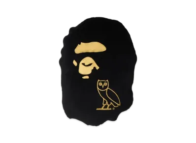 A BATHING APE x OVO Ape Head Cushion "Black"