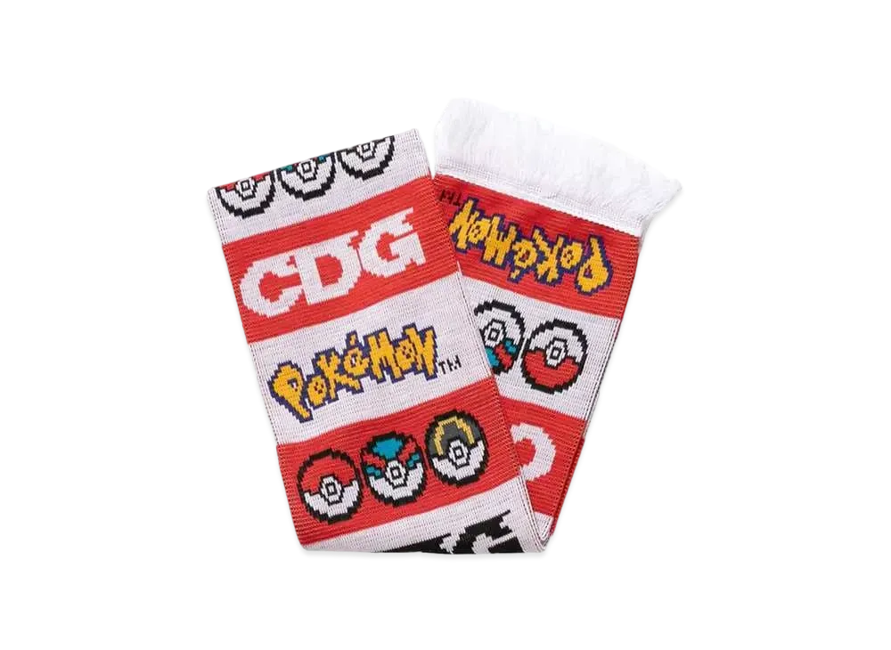 Comme des Garcons Pokemon Knit Stole 2 "Red"