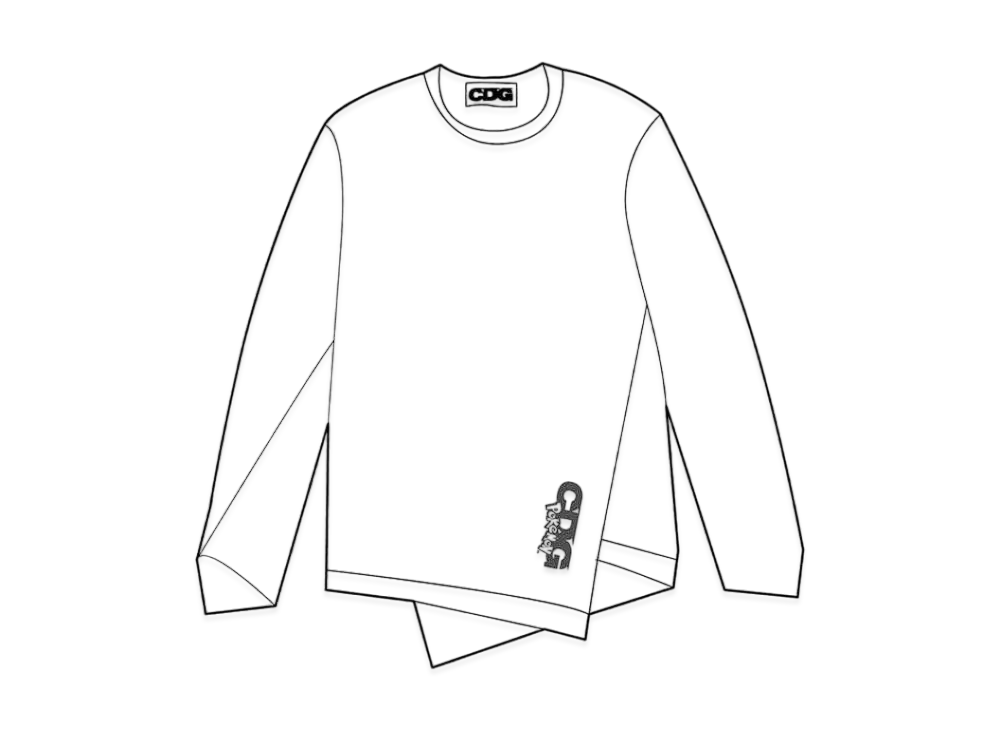 Comme des Garcons Pokemon Long Sleeved T-Shirt "White"