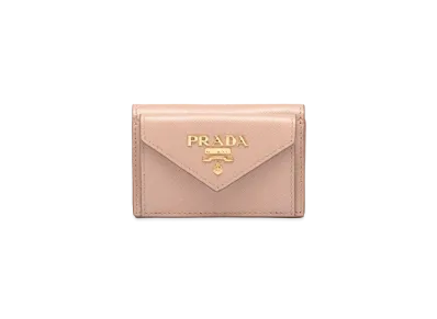 PRADA Small Saffiano Leather Wallet "Powder Pink"