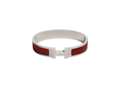Hermes Clic HH Enamel Bracelet "New Rouge H Mat"