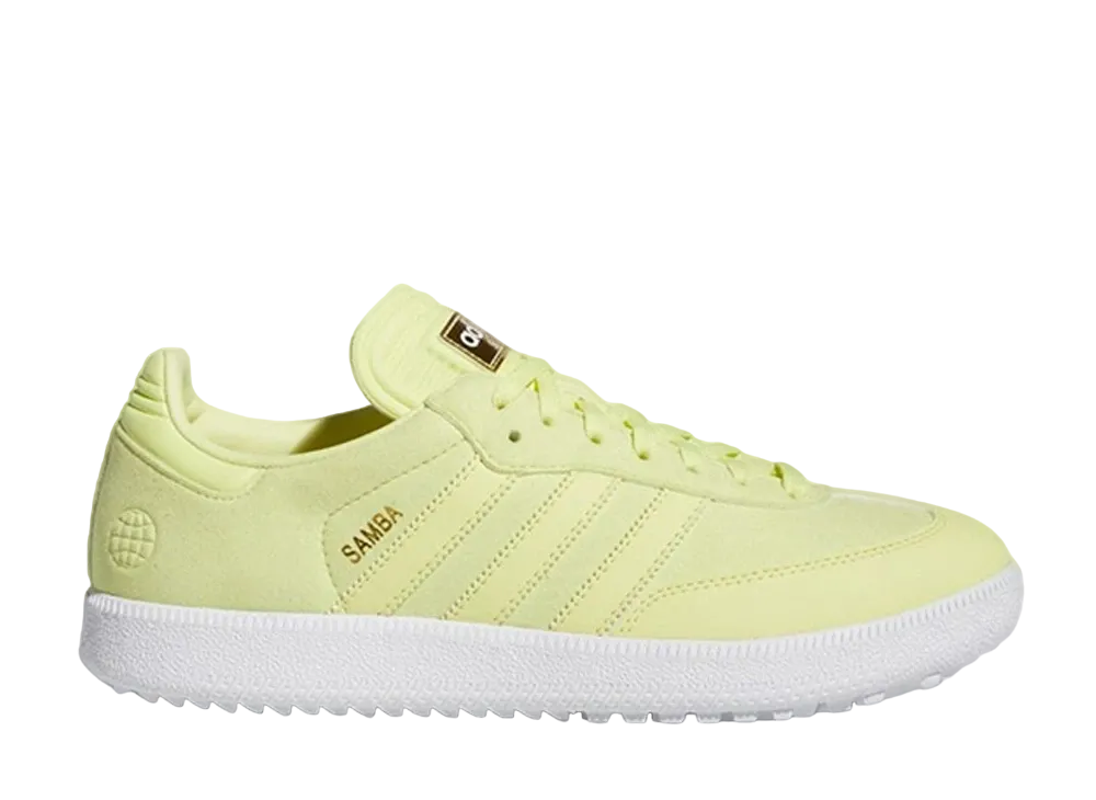 アディダス サンバ ゴルフ リミテッドエディション "パルス イエロー/フットウェア ホワイト"