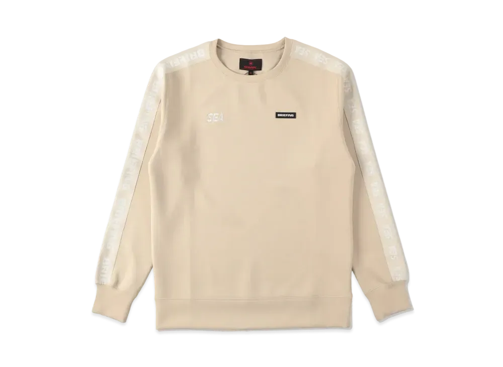 WIND AND SEA x BRIEFING Side Line Crew Neck WDS "Beige"