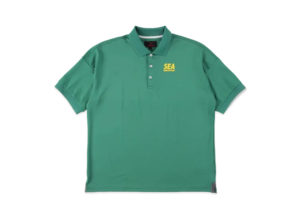WIND AND SEA x BRIEFING Tour Polo Loose Fit WDS "Green"
