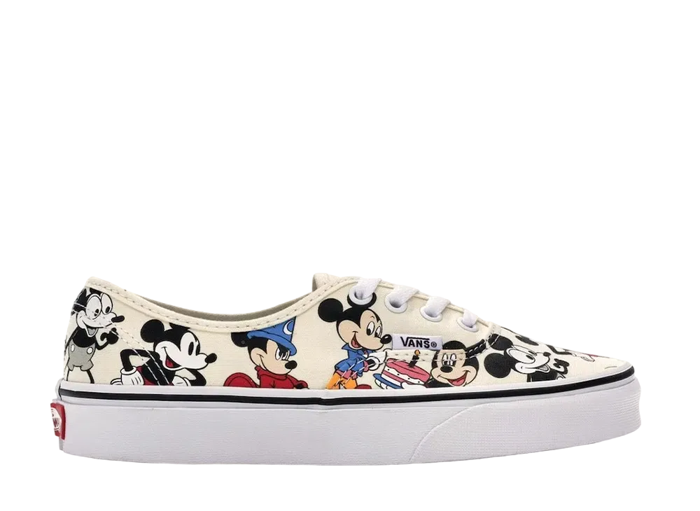 ディズニー × バンズ オーセンティック ミッキーマウス バースデイ "ホワイト/ブラック"
