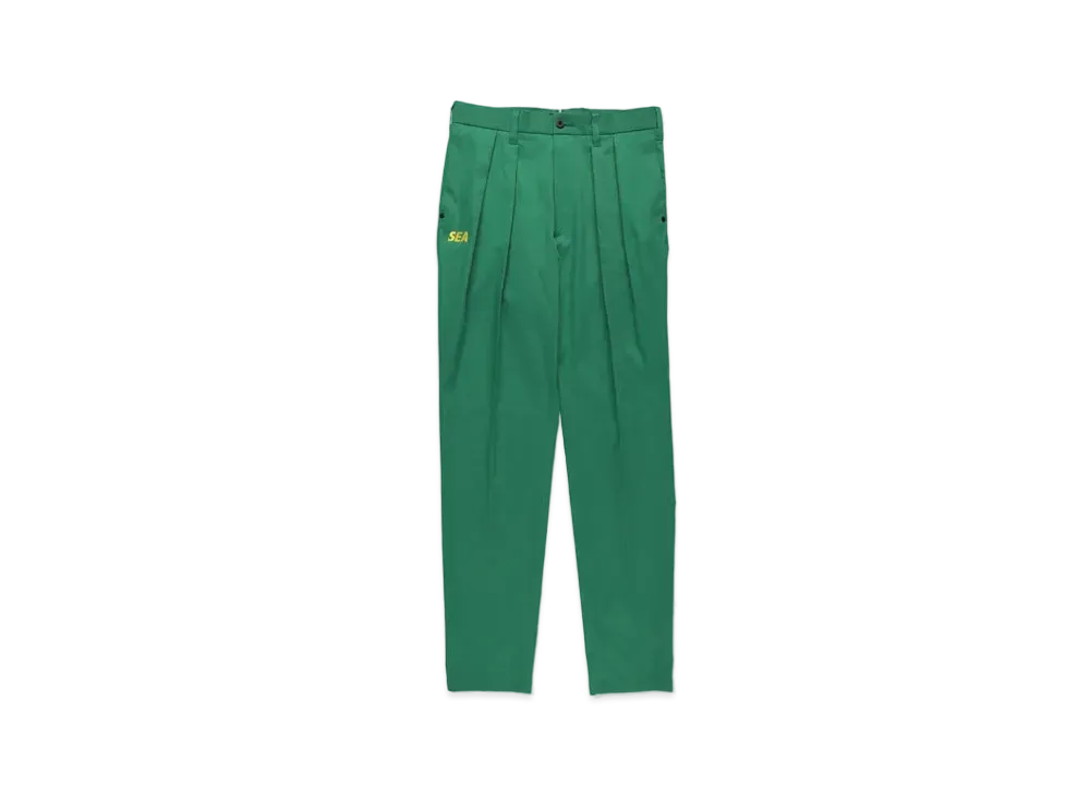 WIND AND SEA x BRIEFING Wide Tuck Pants WDS "Green"