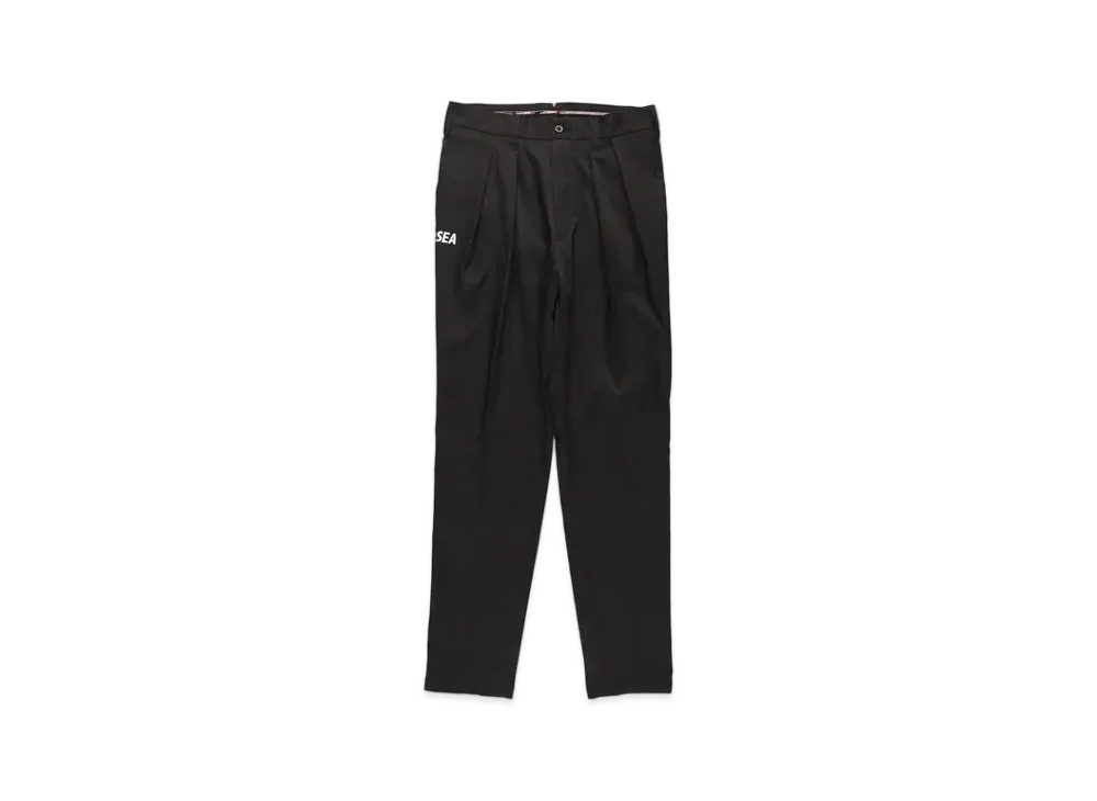 WIND AND SEA x BRIEFING Wide Tuck Pants WDS "Black"
