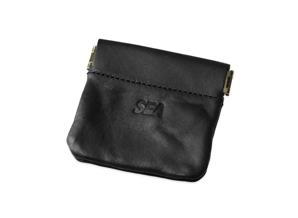 SEA LEATHER COIN CASE / BLACKウィンダンシー WIND AND SEA Sea Leather Coin Case 