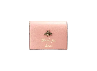 GUCCI Animalier Bee Small Wallet "Pink"