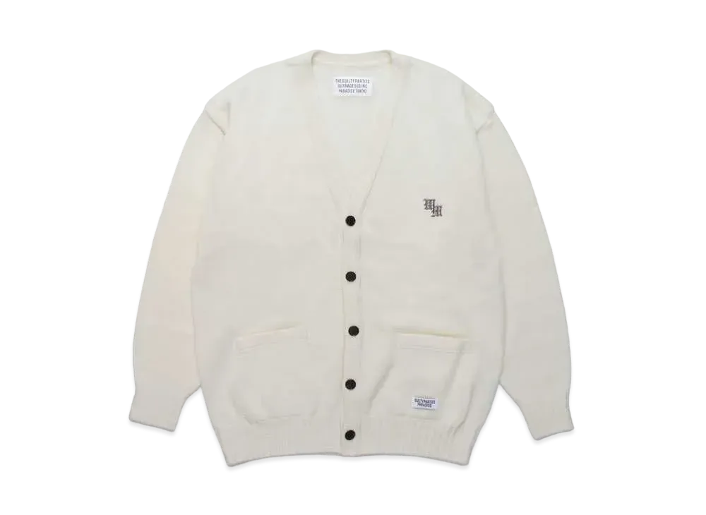 WACKO MARIA Classic Knit Cardigan "White"