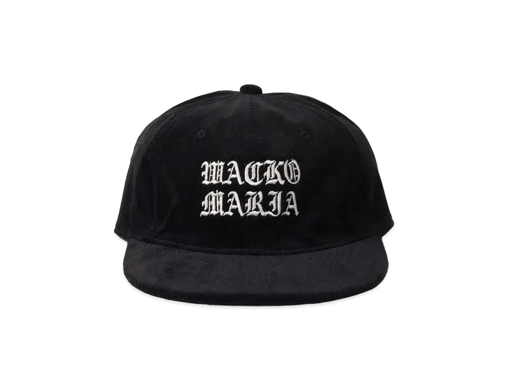 WACKO MARIA Corduroy 6 Panel Cap "Black"