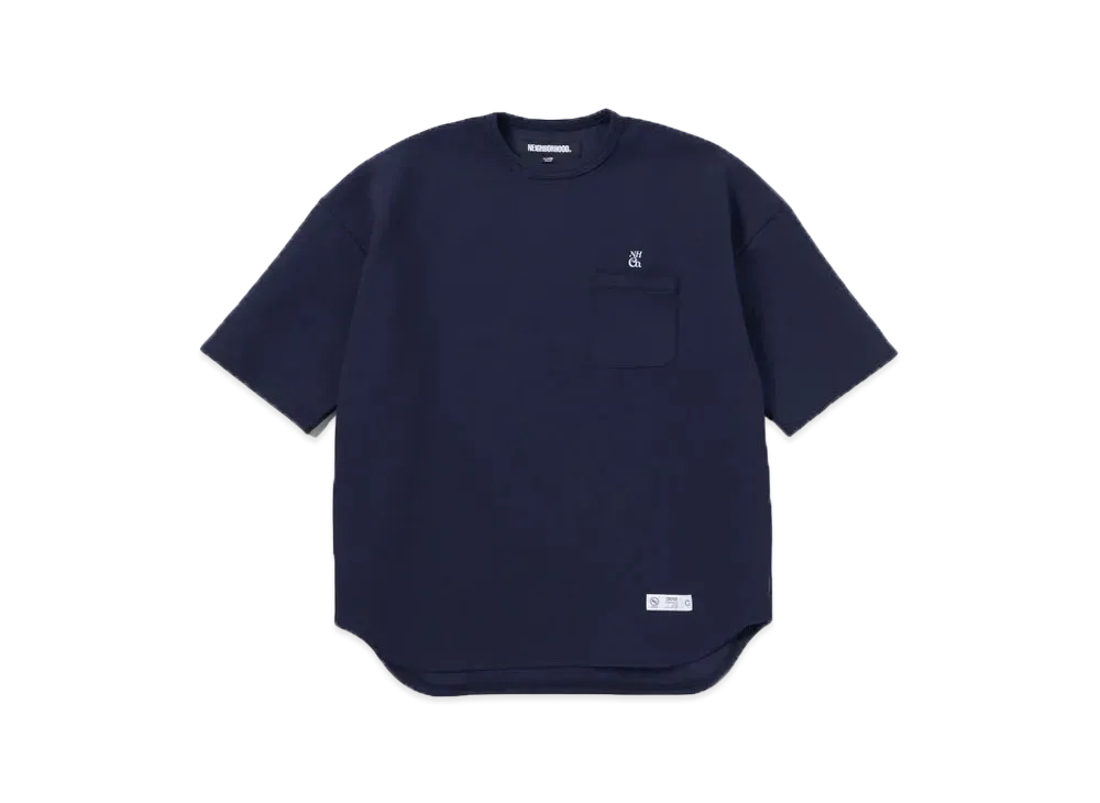 NEIGHBORHOOD Double Crewneck SS . EC "Navy"