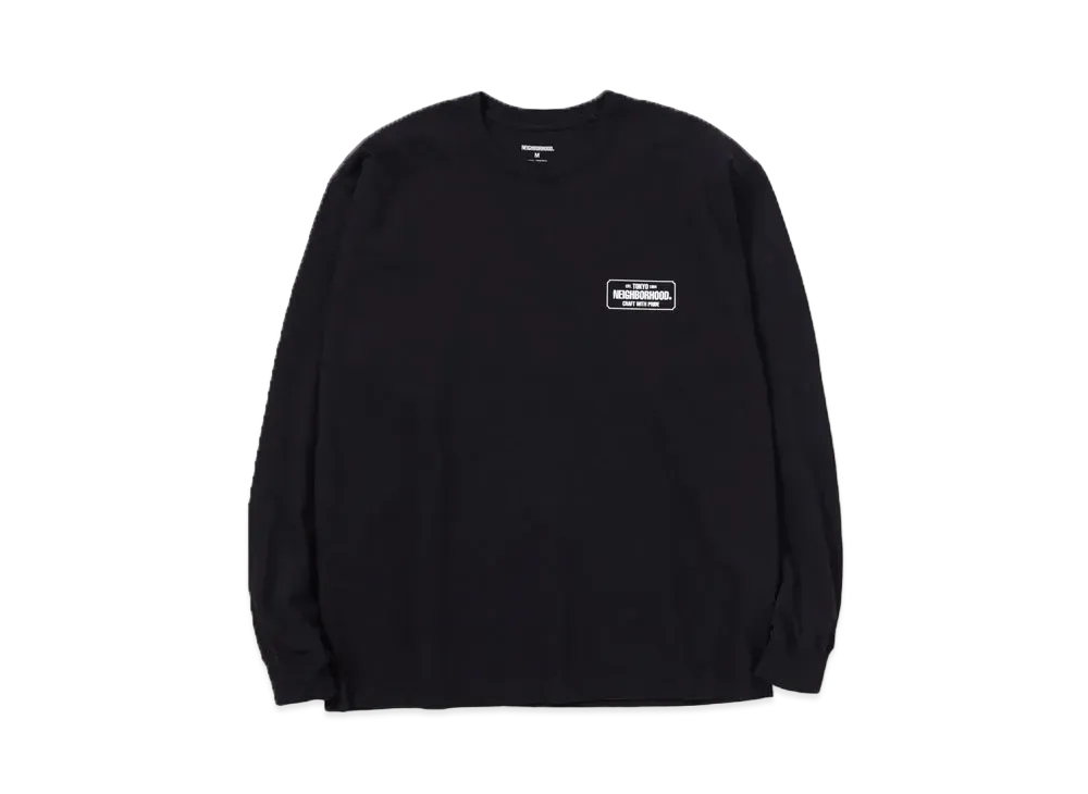 NEIGHBORHOOD NH Tee-1 LS . CO "Black"