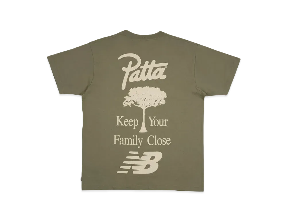 Patta × New Balance Family T-Shirt "Oil Green"