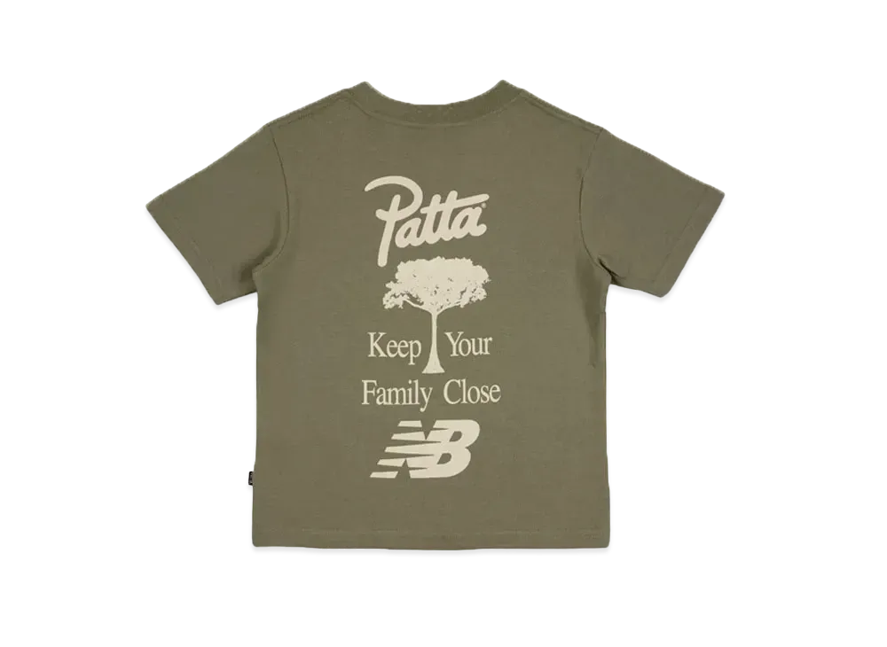 Patta × New Balance Family Kids T-Shirt "Oil Green"