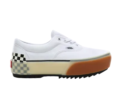 Vans Era Stacked "White Checkerboard"