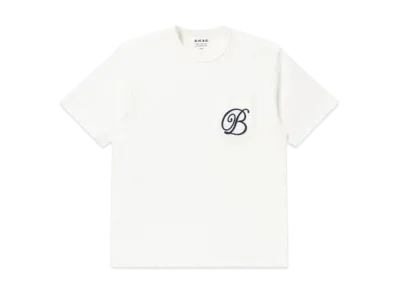 BlackEyePatch B Emblem Script Pocket Tee "White"