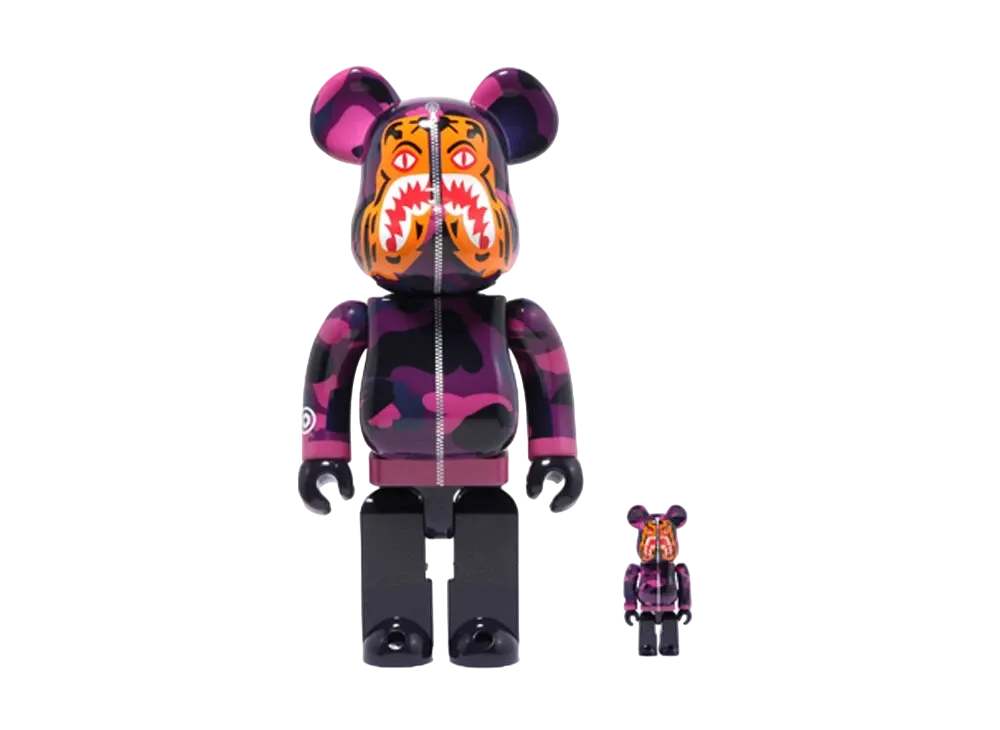 Bearbrick A BATHING APE Camo Tiger 100% & 400%