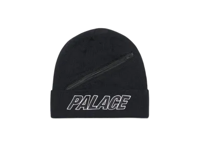 PALACE ZIP POCKET BEANIE "Black"