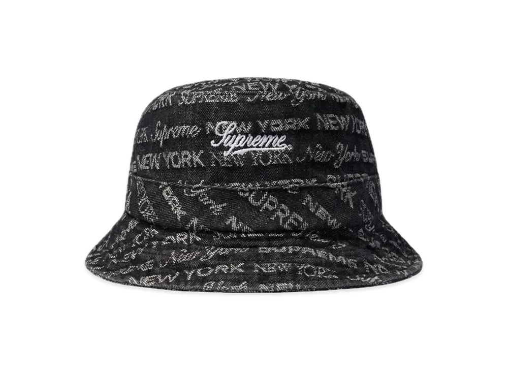 Supreme Multi Type Jacquard Denim Crusher "Black"