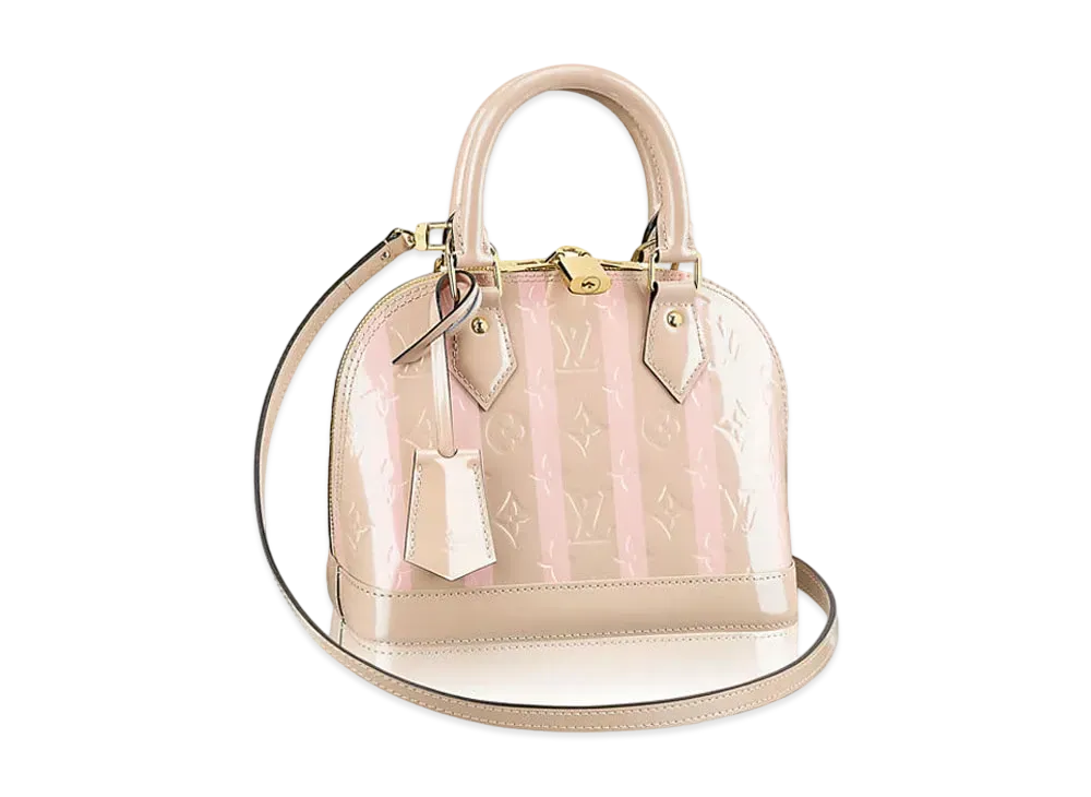 Louis Vuitton Monogram Vernis Rayure Alma BB "Dune"