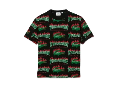 THRASHER x Lacoste Oversize Unisex Tee "Black"