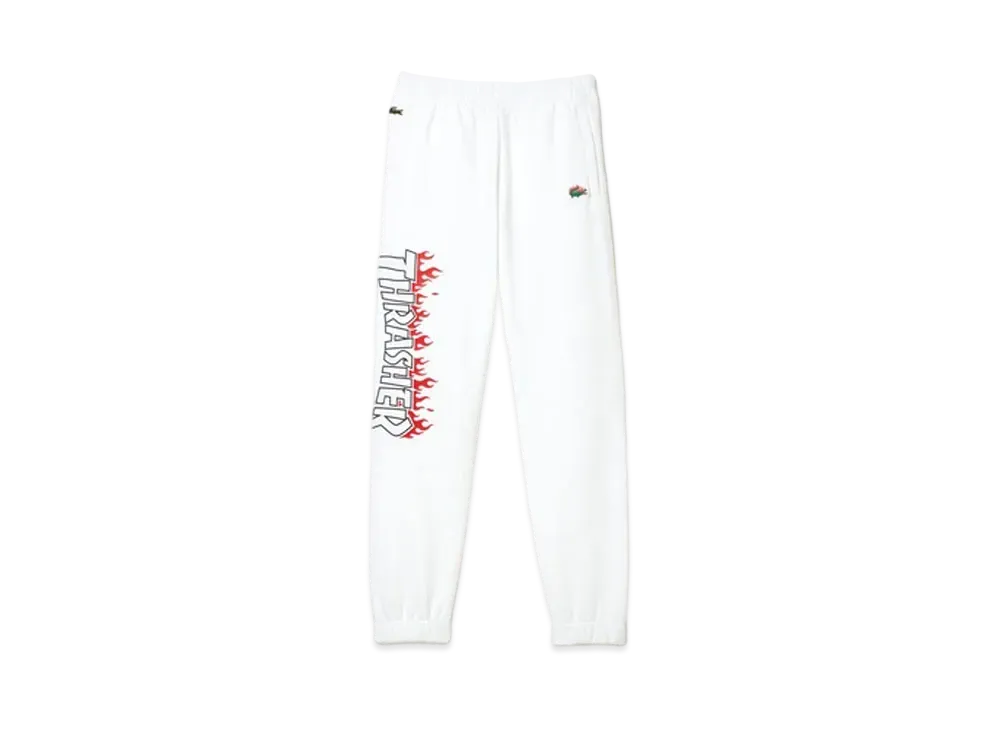 THRASHER x Lacoste Oversize Unisex Track Pants "White"