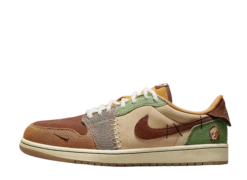 Zion Williamson × Nike Air Jordan 1 Low OG "Flax and Oil Green"
