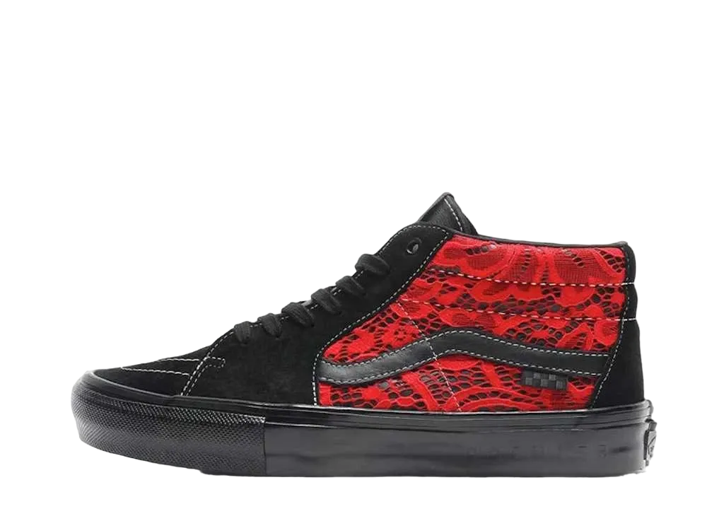 Vans Sk8 Grosso Mid Premier "Black Red Lace"