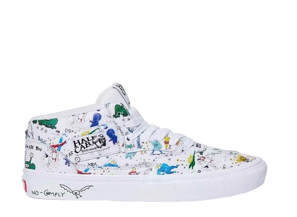 No Comply × Daniel Johnston × Vans Half Cab "White/Multi Color"