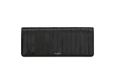 Saint Laurent Paris Baguette Pouch In Eel-Embossed Leather "Black"