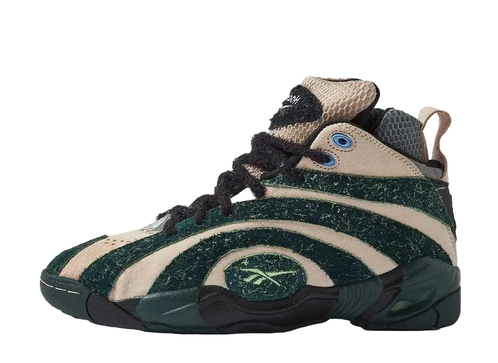 Brain Dead × Reebok Shaqnisus "Soft Ecru/Black&Forest"