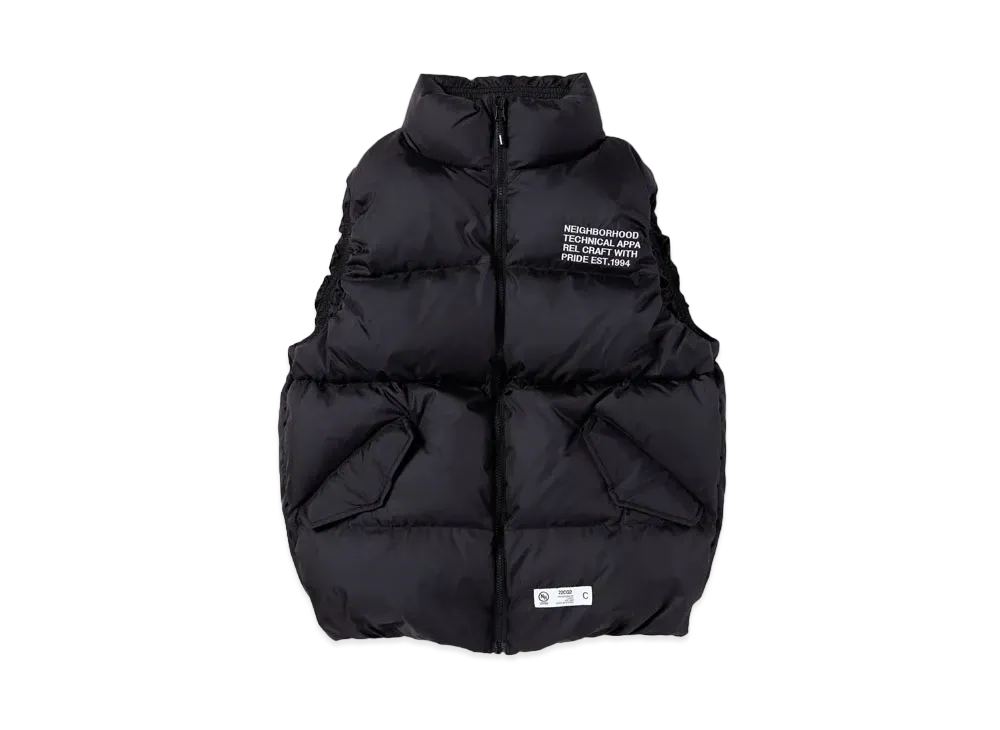 NEIGHBORHOOD Down Vest . PE "Black"