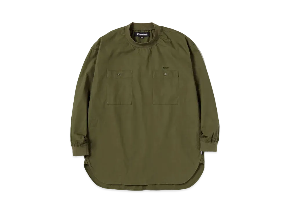 NEIGHBORHOOD Moc Pullover SH LS . CO "Olive Drab"
