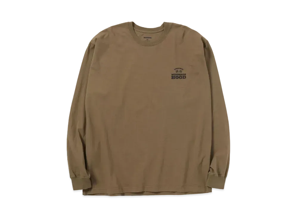 NEIGHBORHOOD NH Tee-2 LS . CO "Olive Drab"