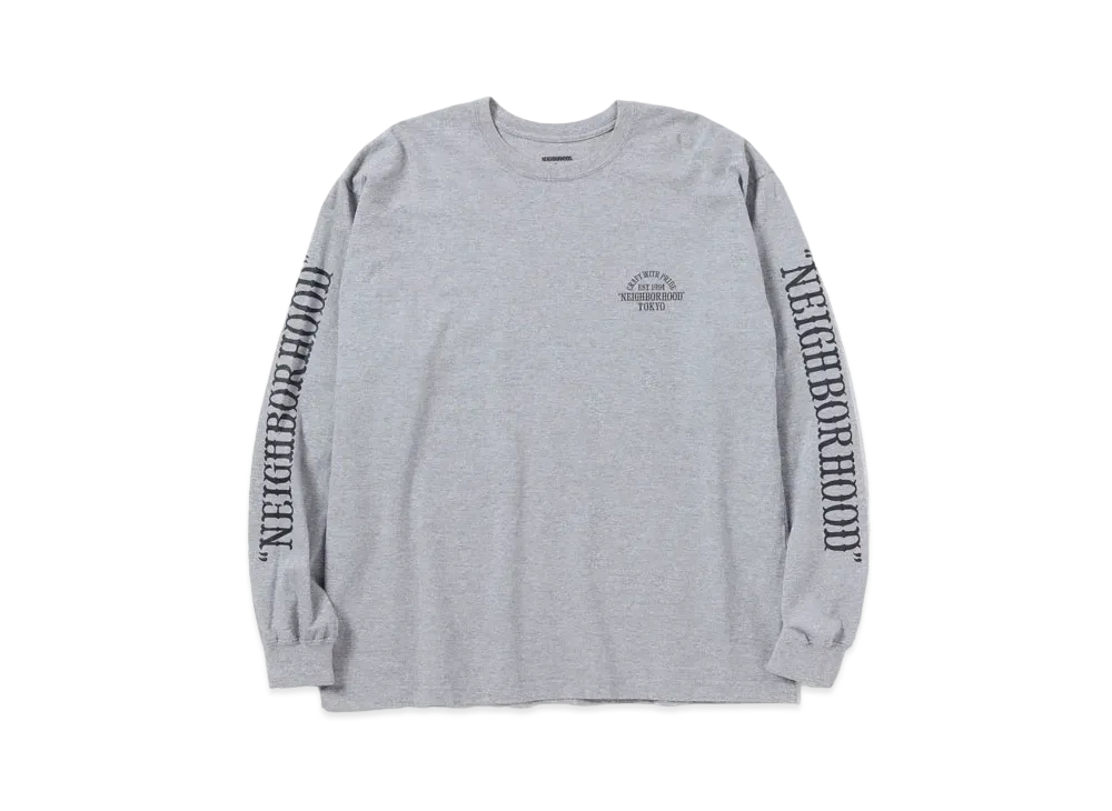 NEIGHBORHOOD NH Tee-6 LS . CO "Gray"