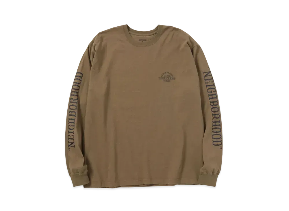 NEIGHBORHOOD NH Tee-6 LS . CO "Olive Drab"