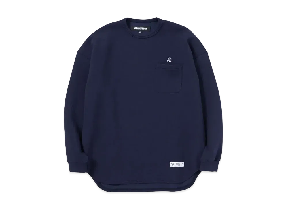 NEIGHBORHOOD Double Crewneck LS . EC "Navy"