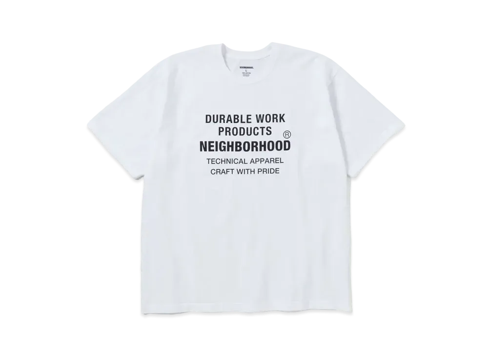 NEIGHBORHOOD NH Tee-8 SS . CO "White"
