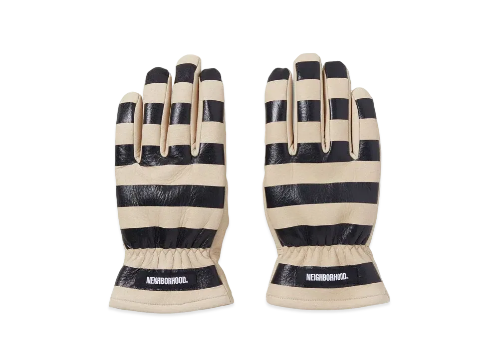 NEIGHBORHOOD Leather Border Glove . DL "Ivory"